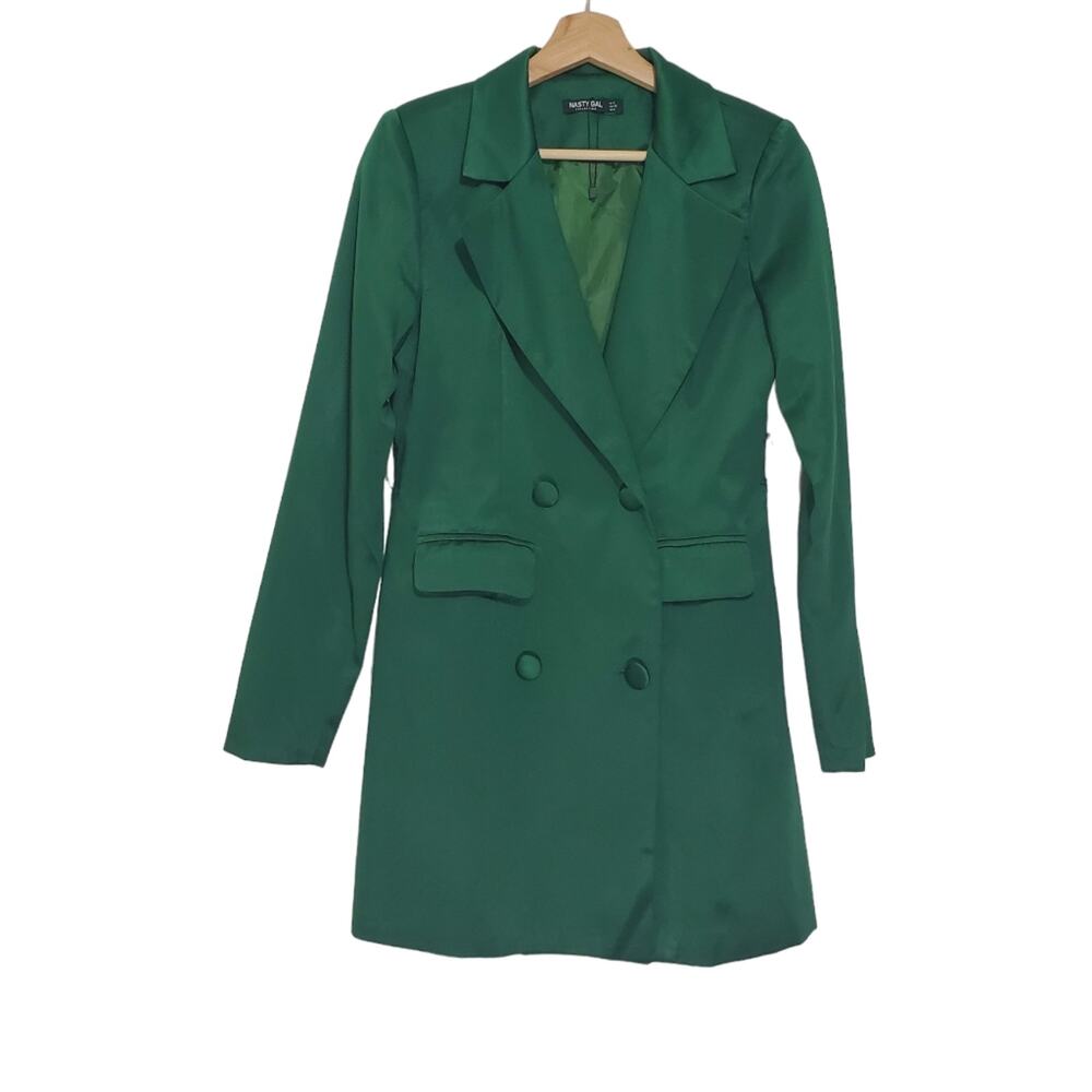 Nasty Gal | Taking Care of Business Satin Trench Dress - missing belt